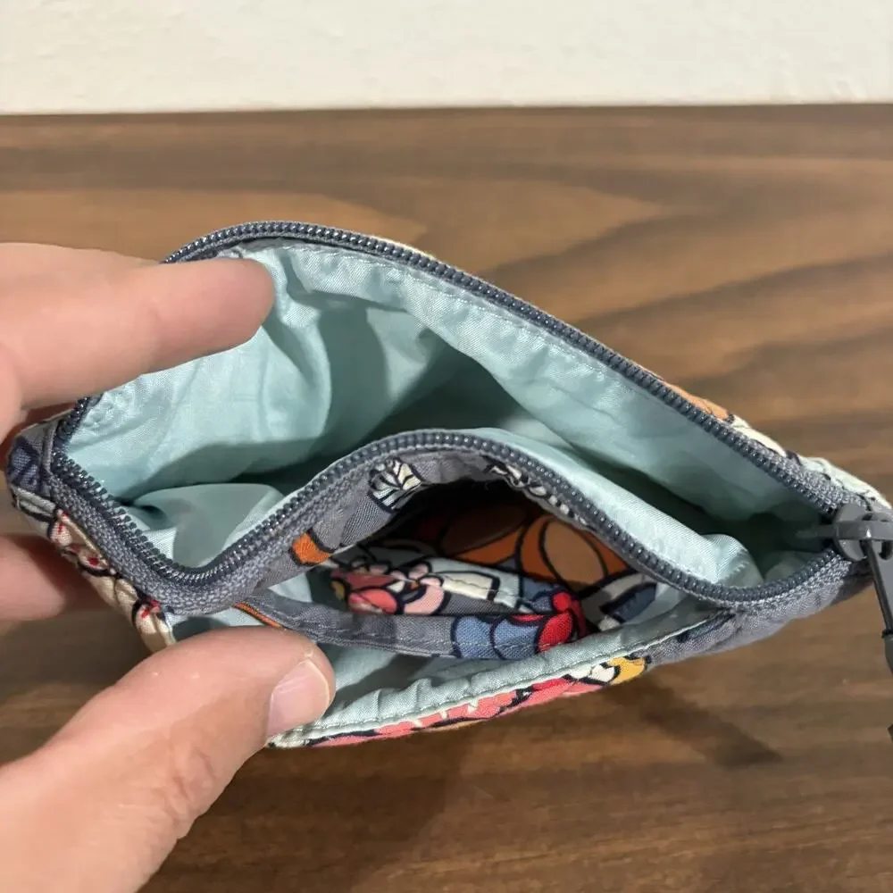 Vera Bradley Small Cosmetic Coin Purse Makeup‎ Bag Tropical Evening Pattern